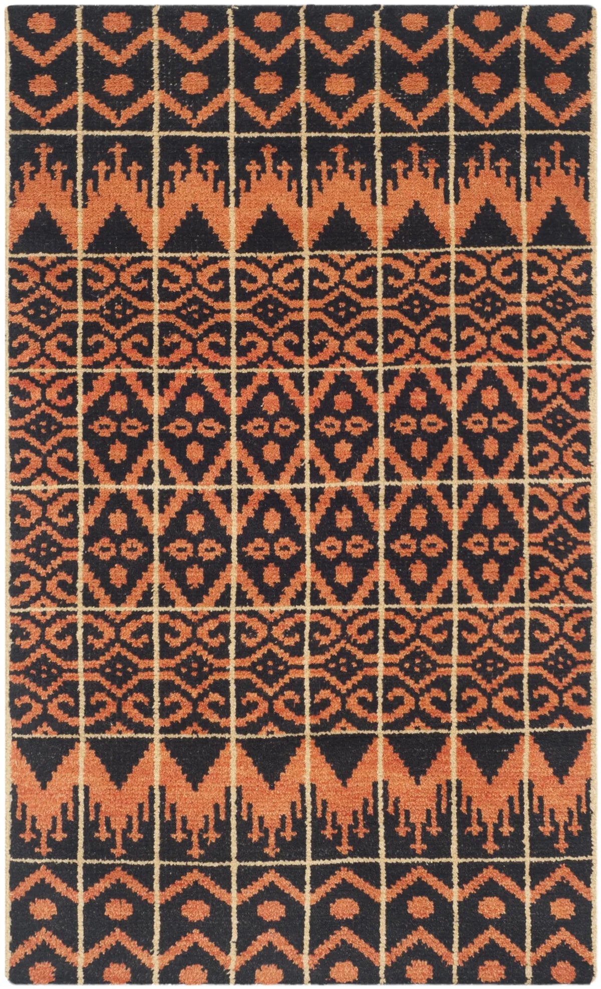 Safavieh Kenya 3'-0" x 5'-0" Rug in Orange / Black
