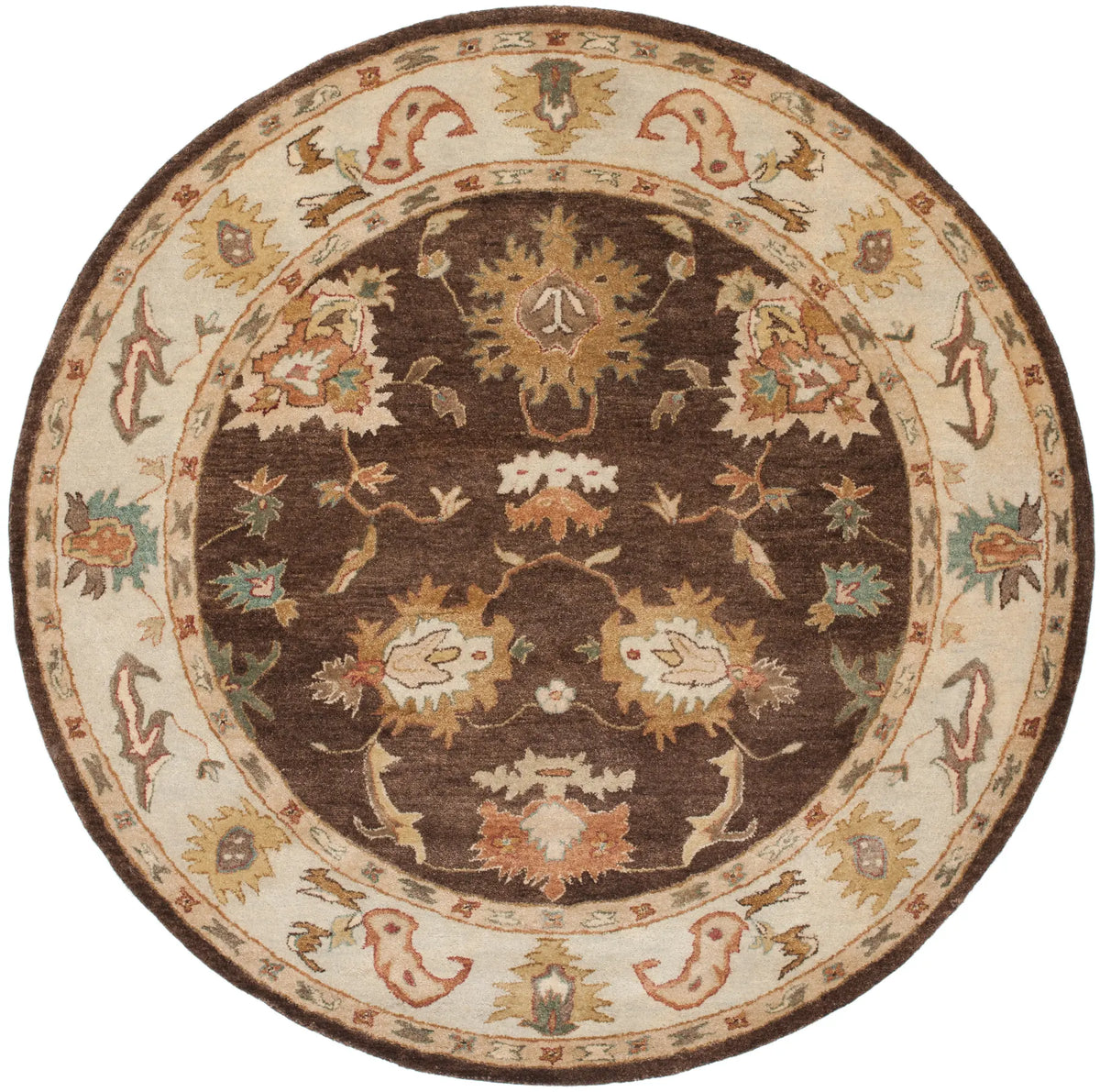 Safavieh Bergama 6'-0" x 6'-0" Rug in Brown / Ivory