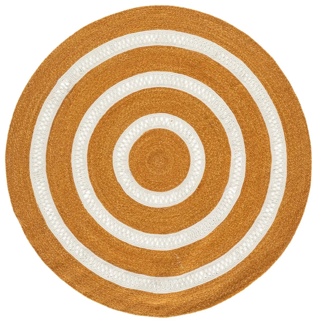 Safavieh Braided 5'-0" x 5'-0" Rug in Gold / Ivory
