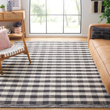 Safavieh Striped Kilim 6'-0" x 9'-0" Rug in Black / Ivory