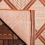 Safavieh Courtyard 5'-3" x 7'-7" Rug in Cream / Terracotta