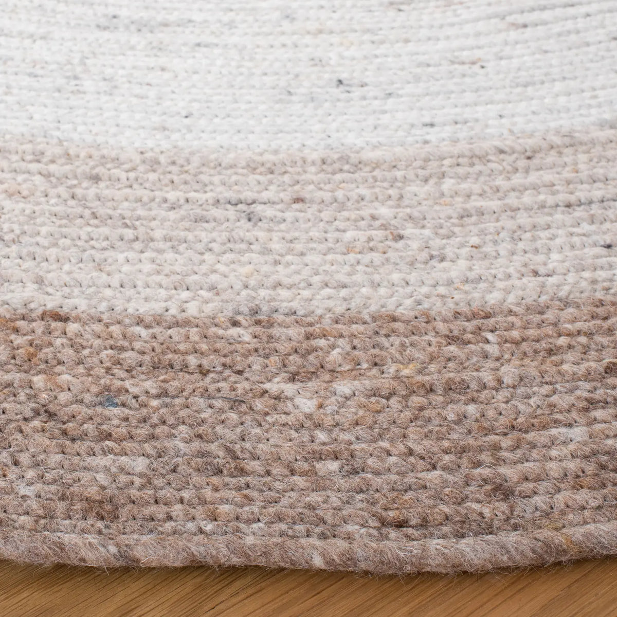 Safavieh Braided 5'-0" x 5'-0" Rug in Beige / Ivory
