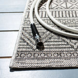 Safavieh Courtyard 4'-0" x 5'-7" Rug in Black / Grey