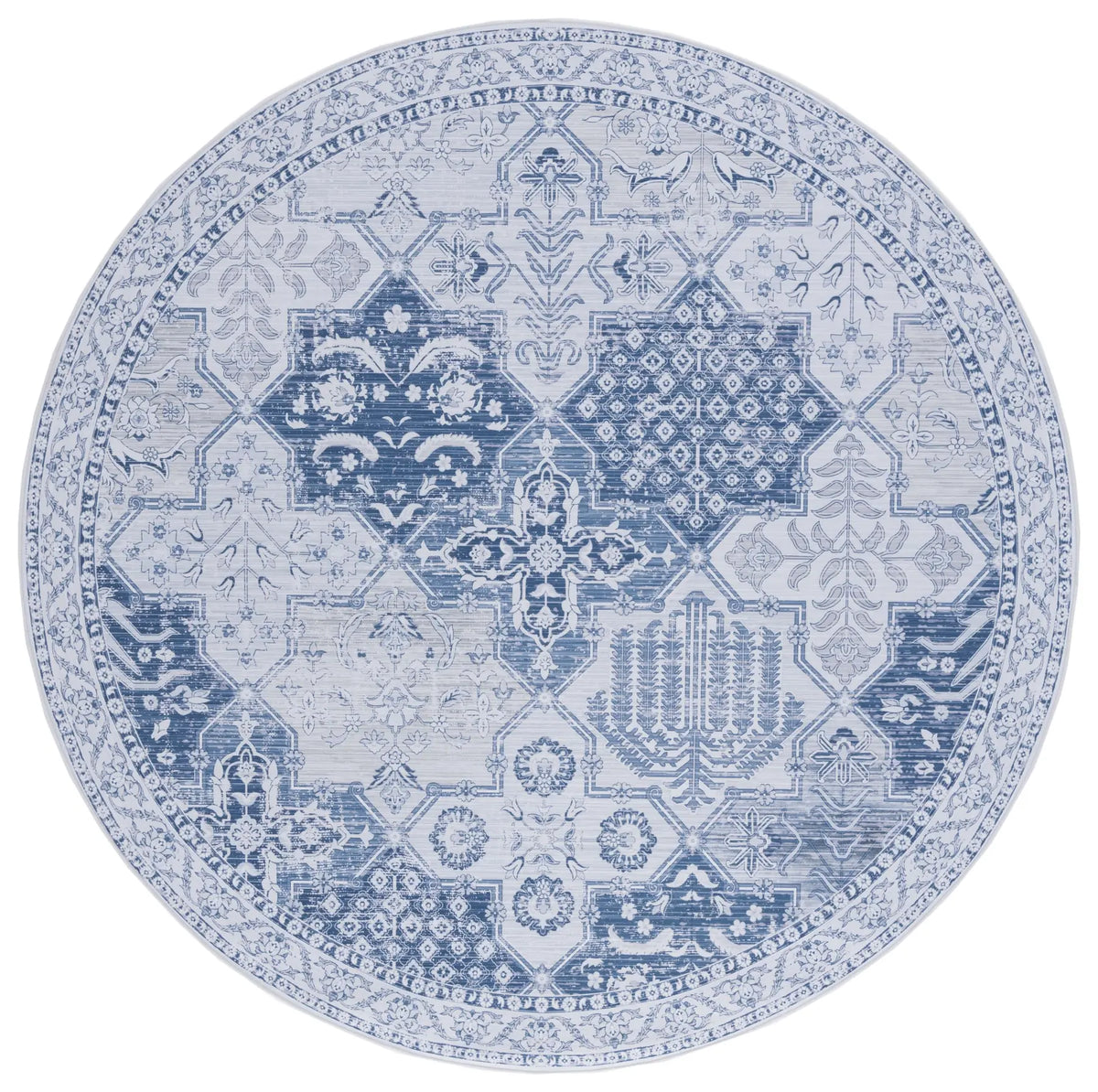 Safavieh Tucson 6'-0" x 6'-0" Rug in Grey / Navy