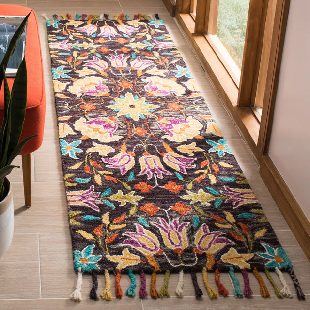 Safavieh Aspen 2'-3" x 7'-0" Rug in Black / Purple