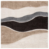 Safavieh Florida Shag 6'-7" x 6'-7" Rug in Ivory / Grey