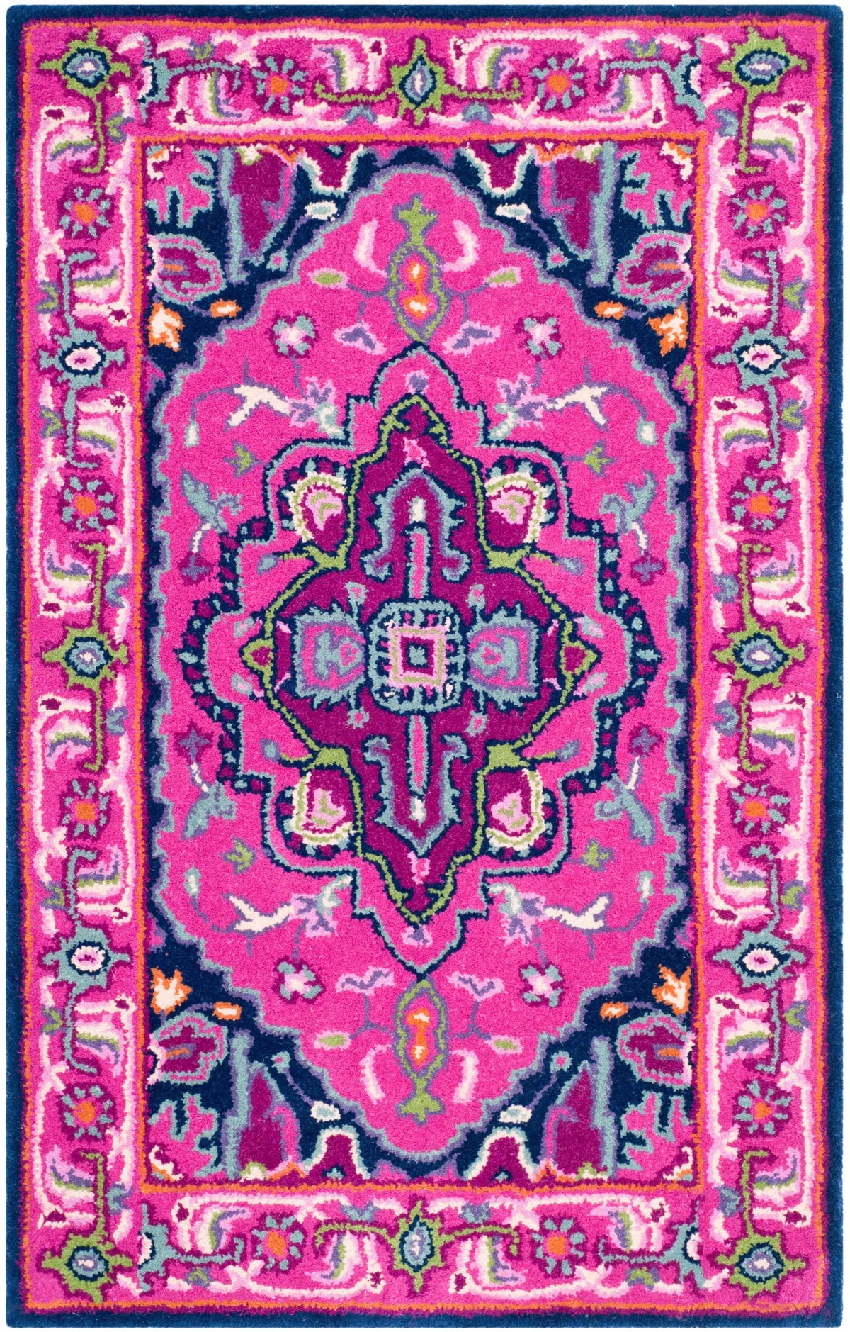 Safavieh Bellagio 2'-0" x 3'-0" Rug in Pink / Navy