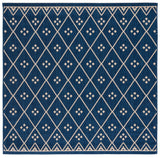 Safavieh Courtyard 6'-7" x 6'-7" Rug in Navy / Light Beige