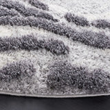 Safavieh Hi-Lo Shag 6'-7" x 6'-7" Rug in Grey / Light Grey
