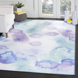 Safavieh Paint Brush 4'-4" x 6'-0" Rug in Blue / Lavender
