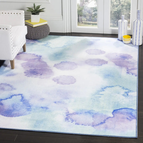 Safavieh Paint Brush 4'-4" x 6'-0" Rug in Blue / Lavender
