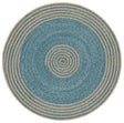 Safavieh Braided 3'-0" x 3'-0" Rug in Natural / Turquoise