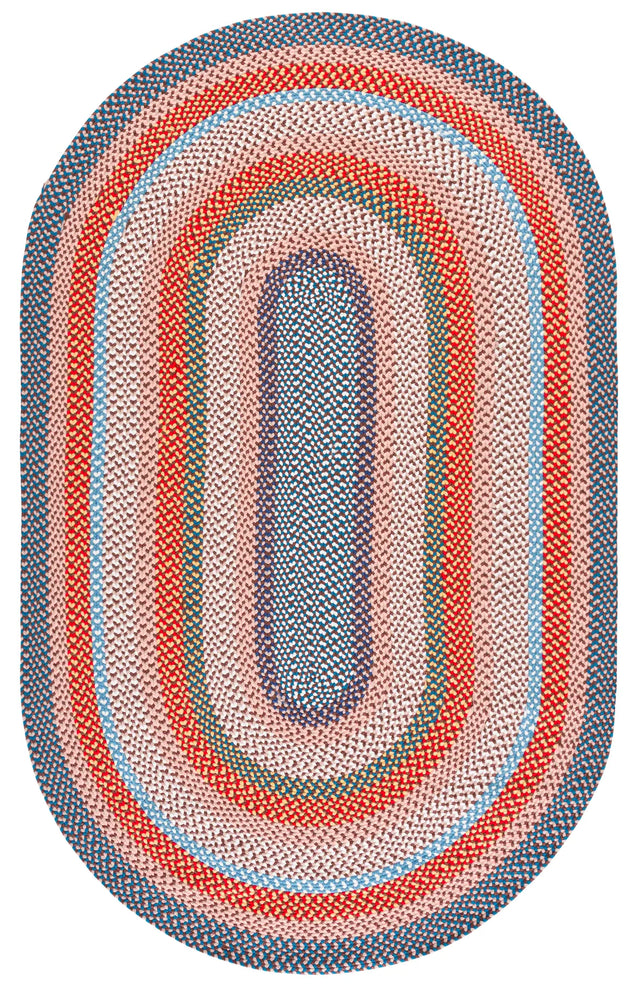 Safavieh Braided 5'-0" x 8'-0" Rug in Rust / Multi