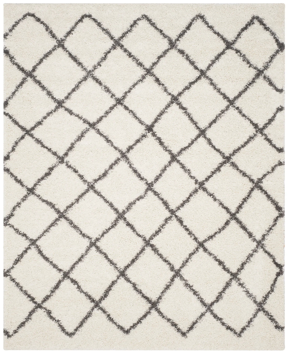 Safavieh Sgd-Dallas Shag 10'-0" x 14'-0" Rug in Ivory / Dark Grey