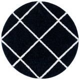 Safavieh Tahoe Shag 6'-7" x 6'-7" Rug in Navy / White