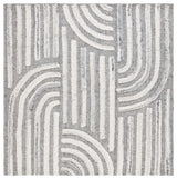 Safavieh Kilim 6'-0" x 6'-0" Rug in Dark Grey / Ivory