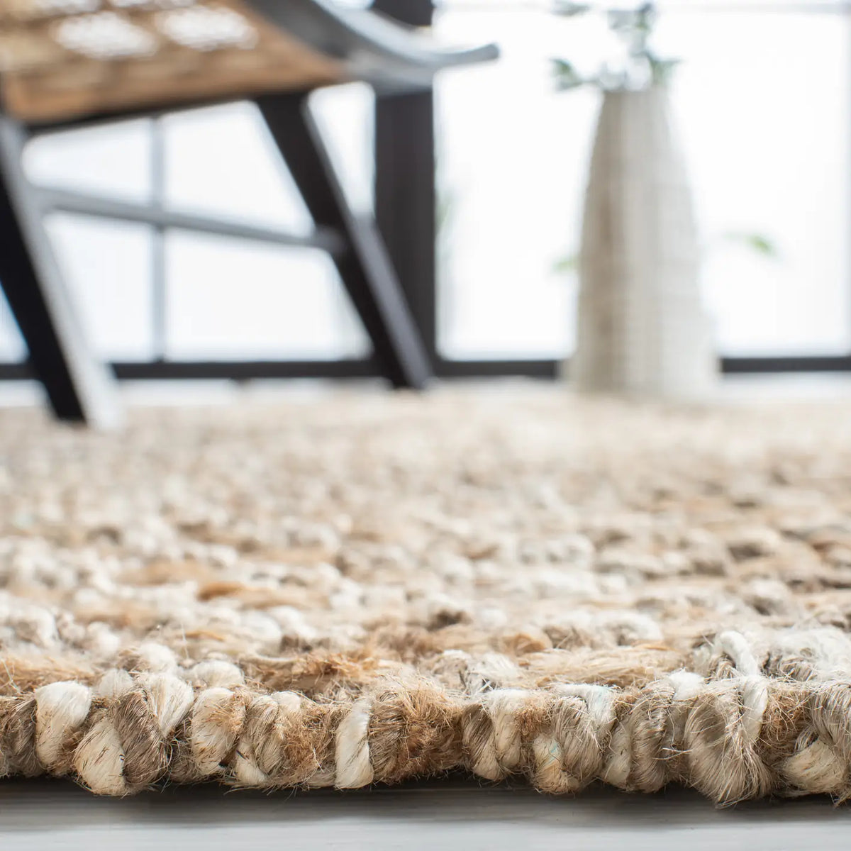 Safavieh Natural Fiber 4'-0" x 6'-0" Rug in Natural / Grey
