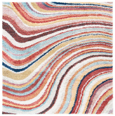 Safavieh Calista 6'-7" x 6'-7" Rug in Rust / Grey