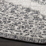 Safavieh Courtyard 6'-7" x 6'-7" Rug in Light Grey / Black