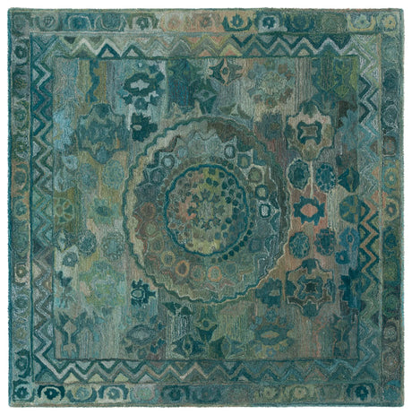 Safavieh Anatolia 5'-0" x 5'-0" Rug in Aqua / Green