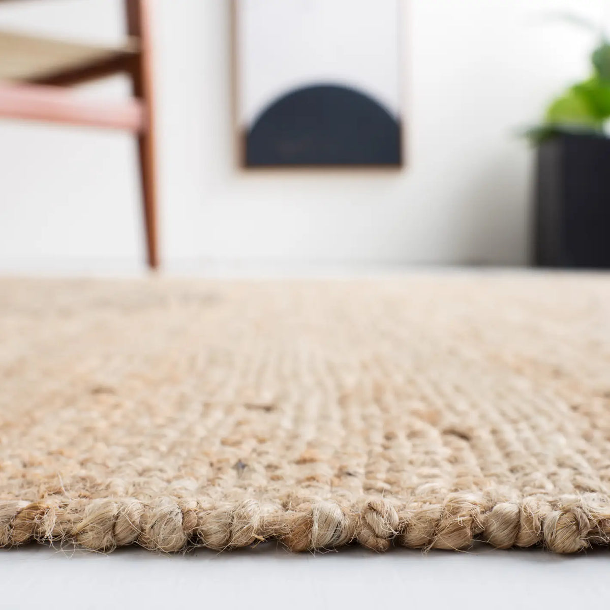 Safavieh Natural Fiber 4'-0" x 6'-0" Rug in Black / Natural
