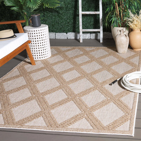 Safavieh Martha Stewart Global 4'-0" x 6'-0" Rug in Beige / Brown