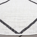 Safavieh Courtyard 6'-7" x 6'-7" Rug in Ivory / Black