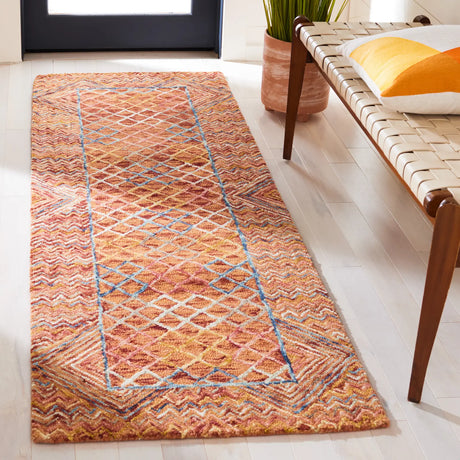 Safavieh Aspen 2'-3" x 7'-0" Rug in Gold / Pink