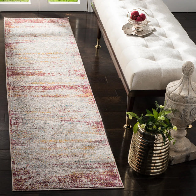 Safavieh Aria 2'-0" x 8'-0" Rug in Red / Creme