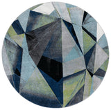 Safavieh Porcello 6'-7" x 6'-7" Rug in Grey / Blue