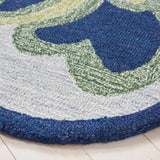 Safavieh Novelty 5'-0" x 5'-0" Rug in Navy / Green