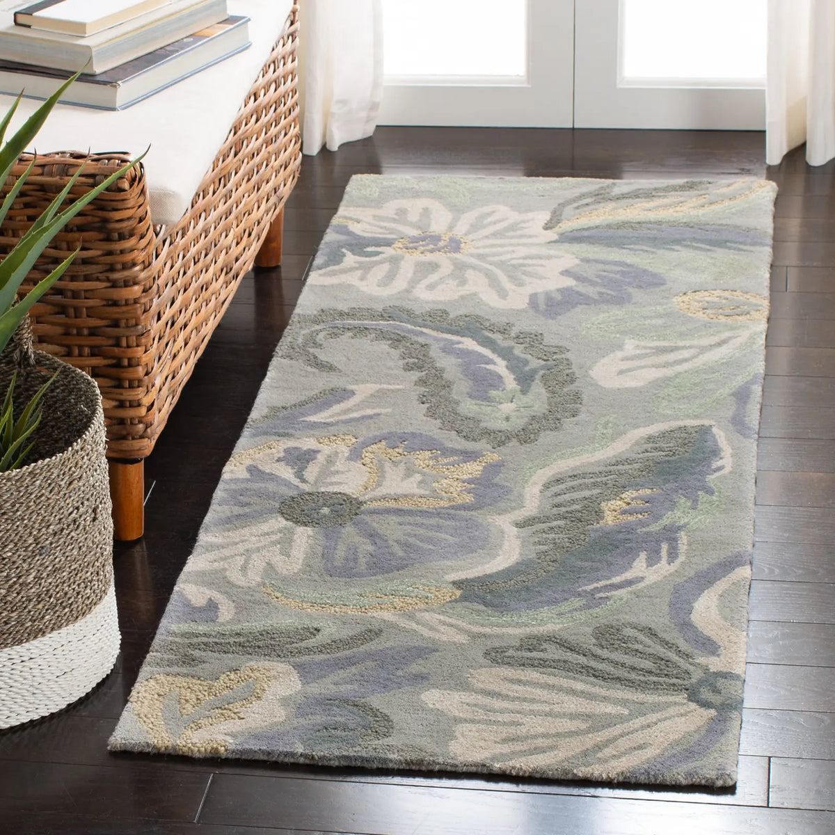 Safavieh Jardin 2'-3" x 6'-0" Rug in Grey / Dark Grey