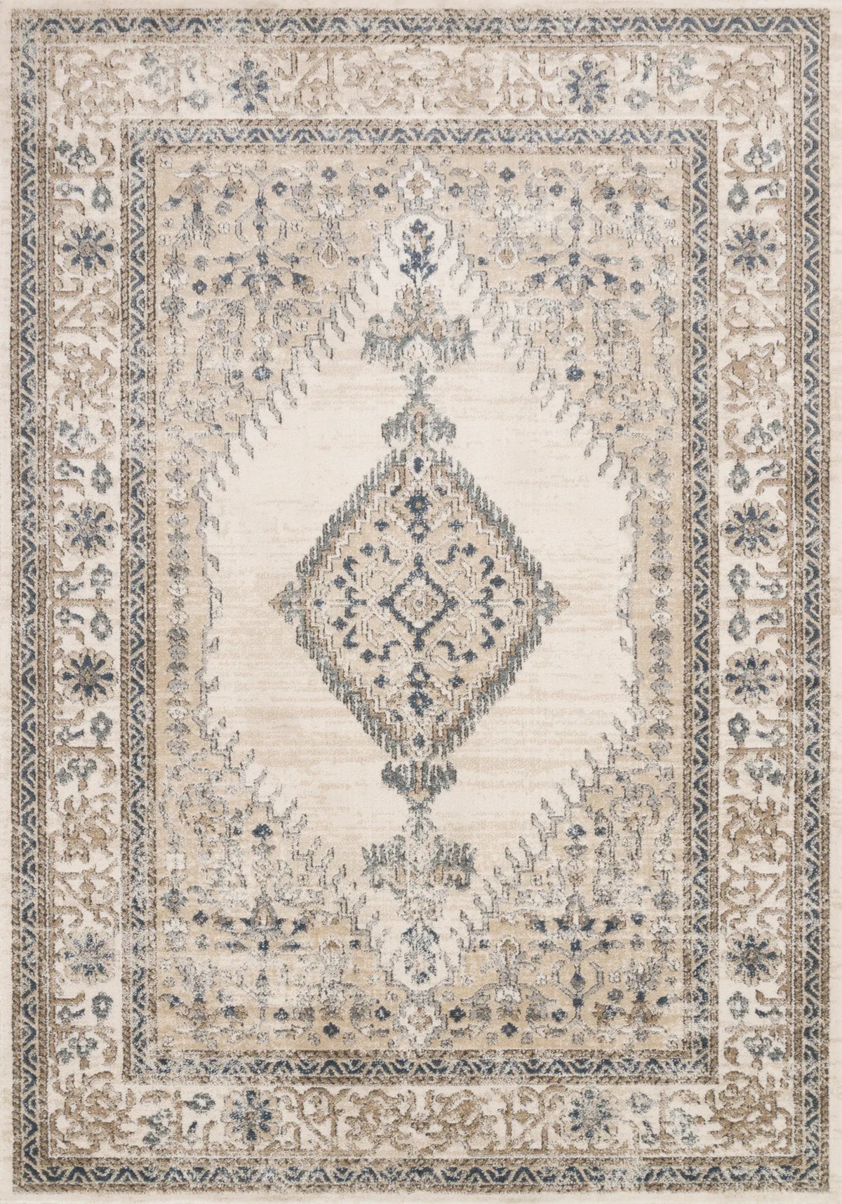 Loloi Teagan Tea-02 Oatmeal/Ivory Rugs - main flat