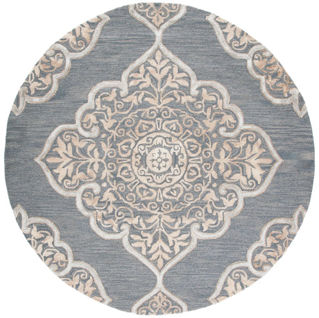 Safavieh Dip Dye 5'-0" x 5'-0" Rug in Slate / Beige