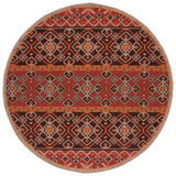 Safavieh Veranda 6'-7" x 6'-7" Rug in Red / Chocolate