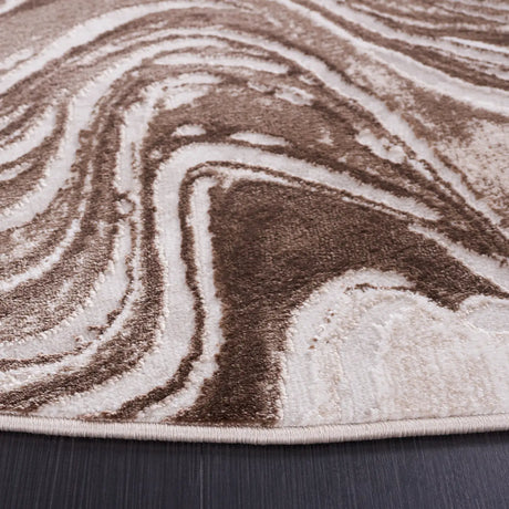 Safavieh Meadow 500 6'-7" x 6'-7" Rug in Brown / Beige