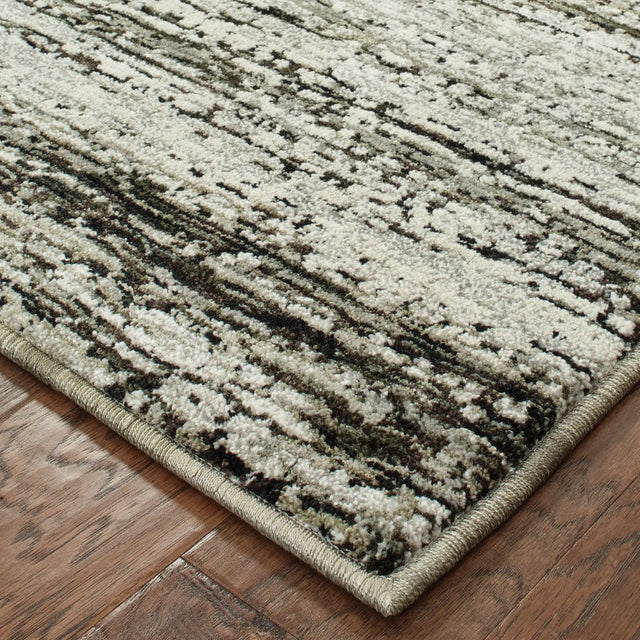 Oriental Weavers Sphinx Atlas 8037G Ash/Charcoal Rugs - corner detail