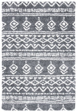 Safavieh Parma Shag 4'-0" x 6'-0" Rug in Charcoal / Ivory