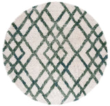 Safavieh Berber Shag 200 6'-7" x 6'-7" Rug in Ivory / Green