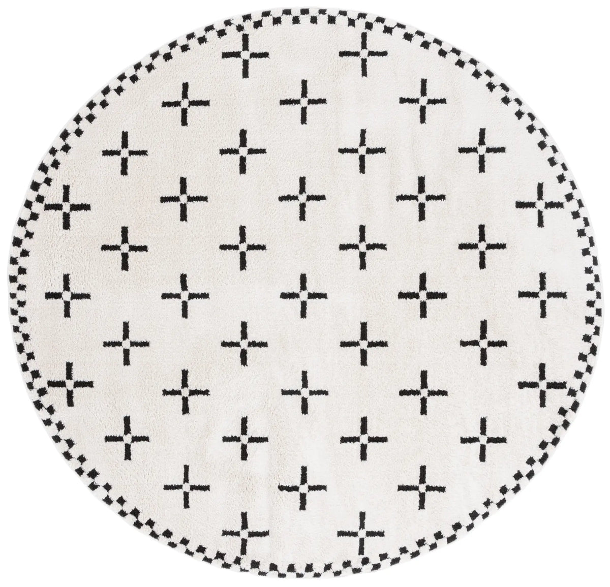 Safavieh Melody 5'-3" x 5'-3" Rug in Ivory / Black