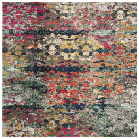Safavieh Monaco 6'-7" x 6'-7" Rug in Green / Blue