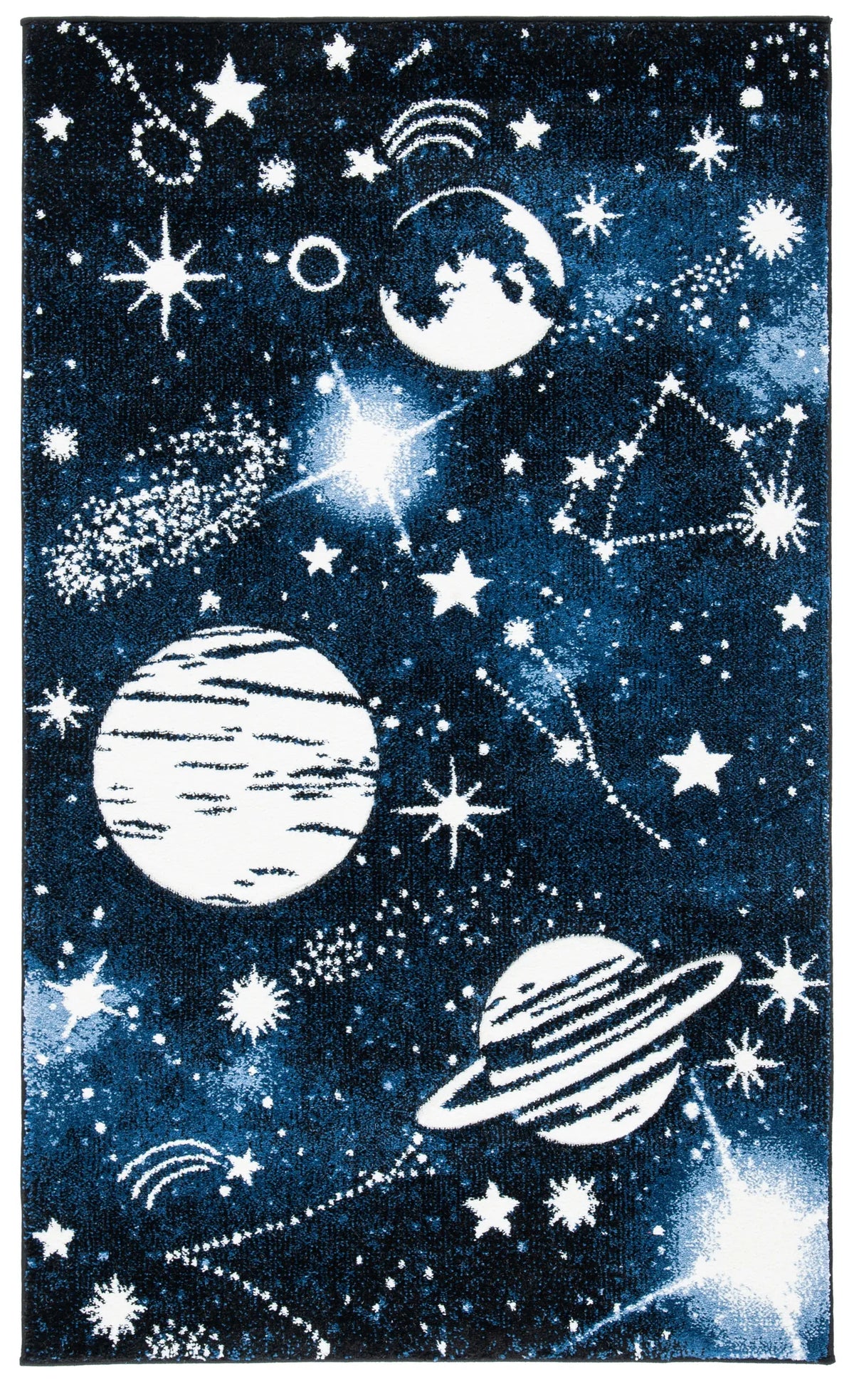 Safavieh Carousel Kids 100 3'-3" x 5'-3" Rug in Dark Blue / Light Blue