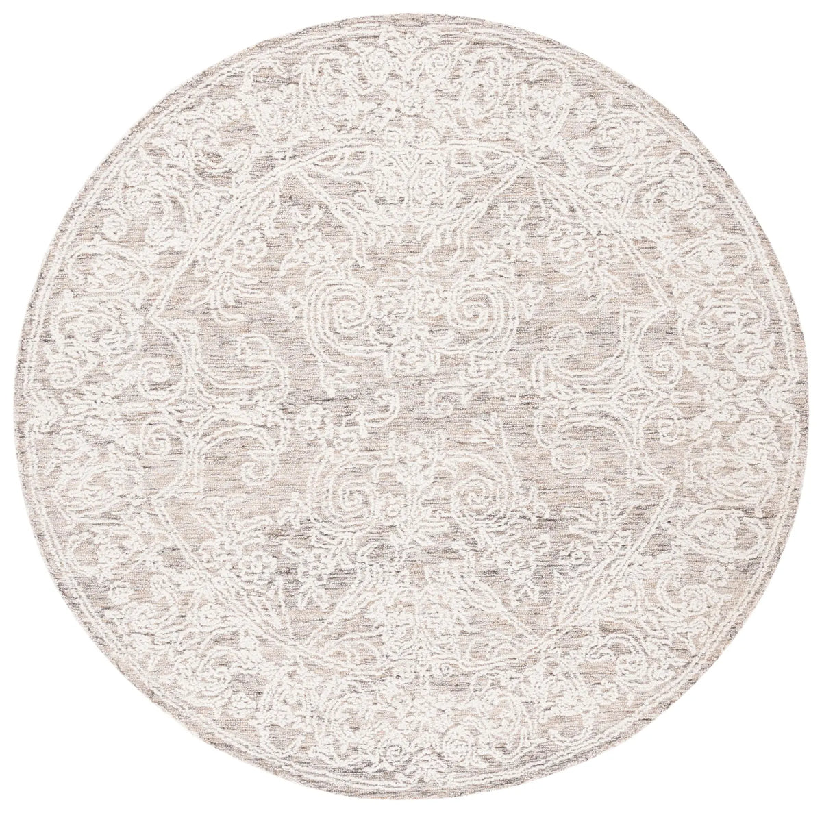 Safavieh Abstract 6'-0" x 6'-0" Rug in Ivory / Brown
