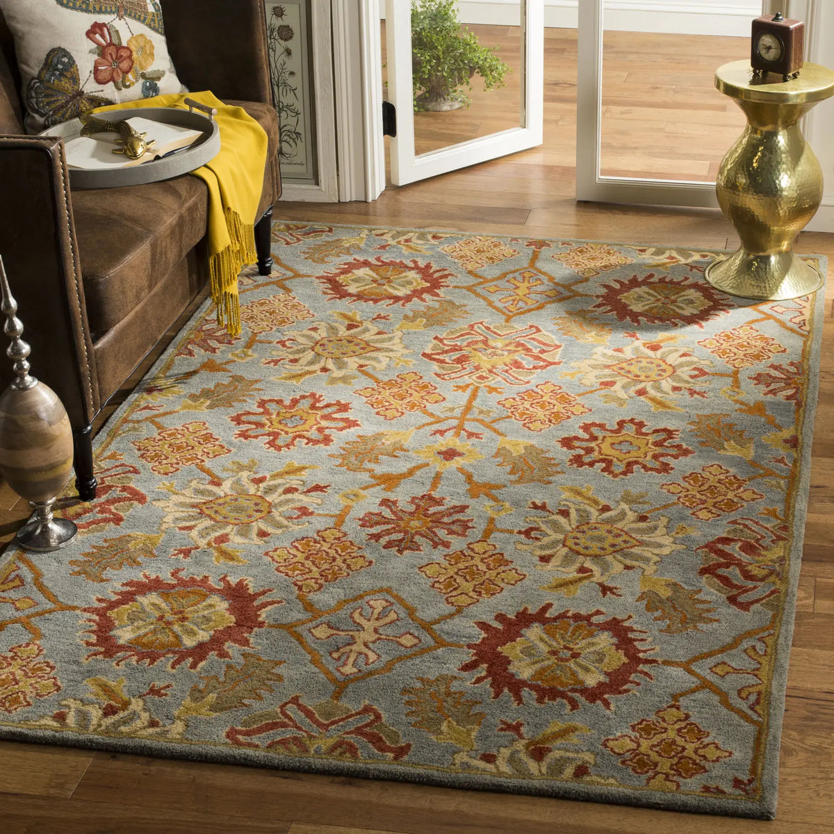 Safavieh Heritage 5'-0" x 8'-0" Rug in Charcoal / Multi