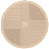 Safavieh Courtyard 5'-3" x 5'-3" Rug in Natural / Brown