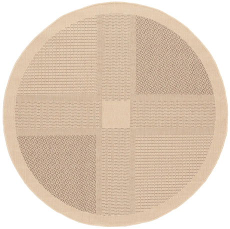 Safavieh Courtyard 5'-3" x 5'-3" Rug in Natural / Brown