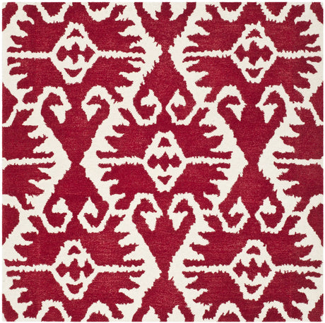Safavieh Wyndham 5'-0" x 5'-0" Rug in Red / Ivory