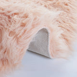 Safavieh Faux Sheep Skin 4'-0" x 6'-0" Rug in Light Pink