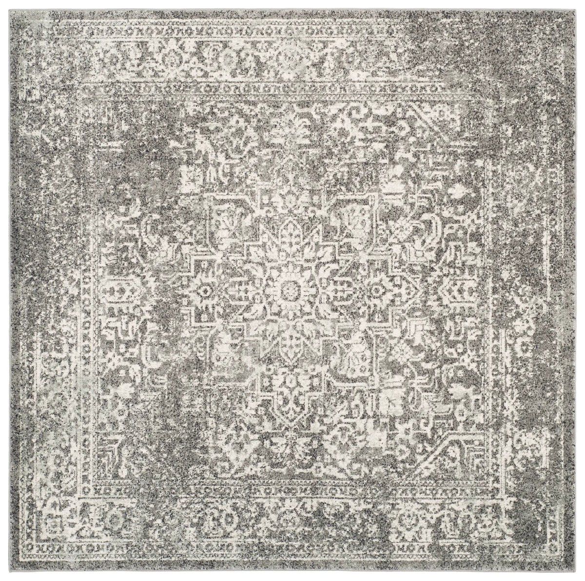 Safavieh Evoke 8'-0" x 8'-0" Rug in Grey / Ivory