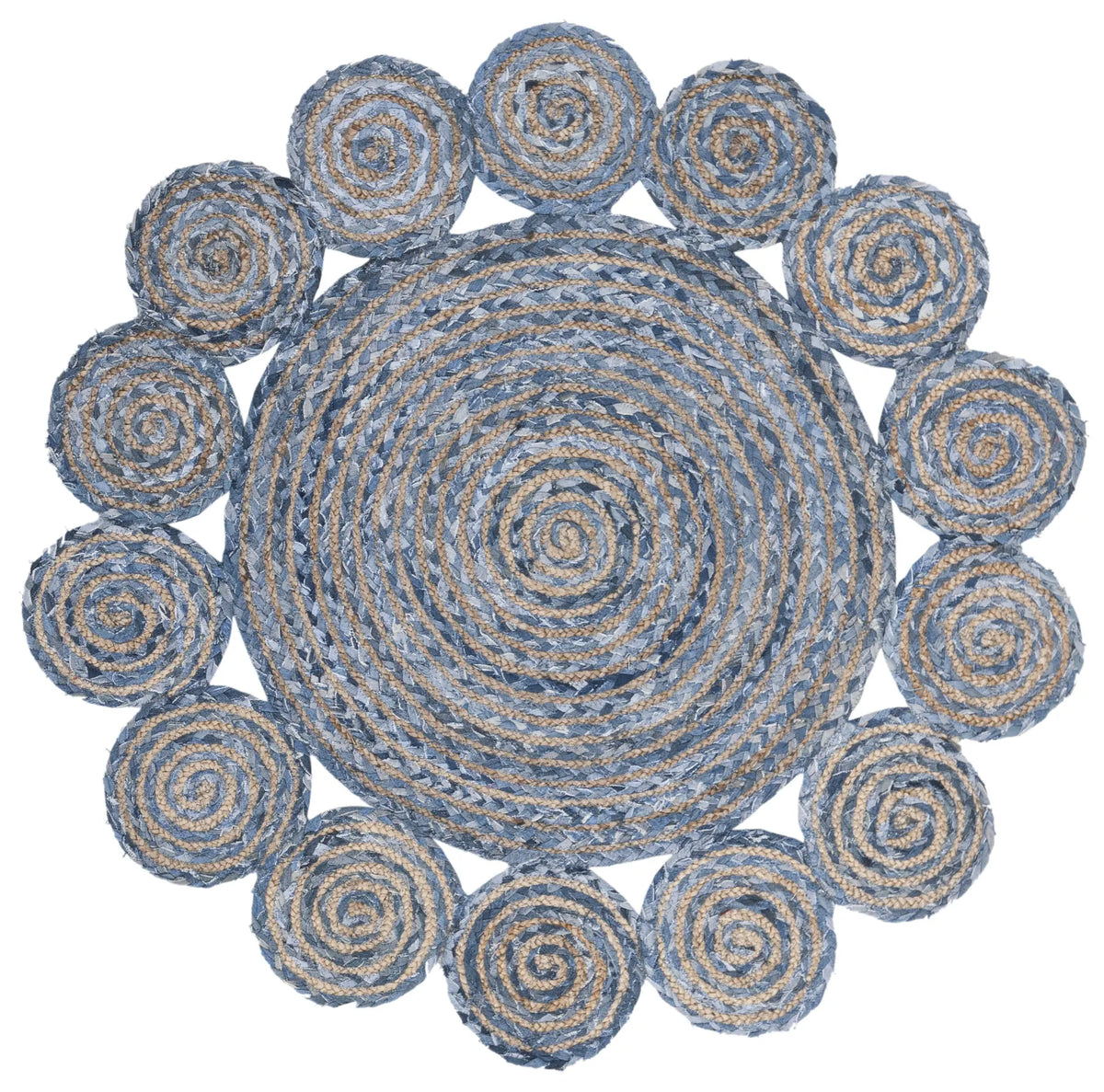 Safavieh Cape Cod 4'-0" x 4'-0" Rug in Blue / Natural